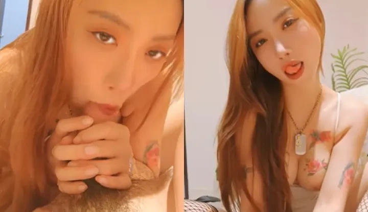 Li Momo uses her little mouth to suck ~