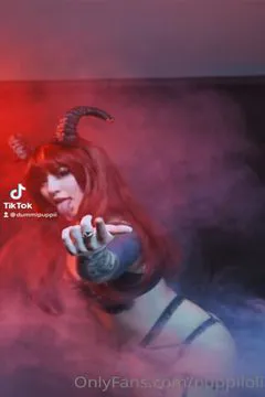 Big-breasted succubus Puppiloli seduces you in the dark