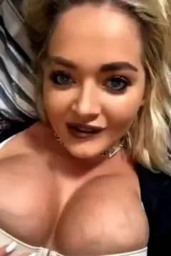 Lana Wolf's chest seems about to burst with milk!
