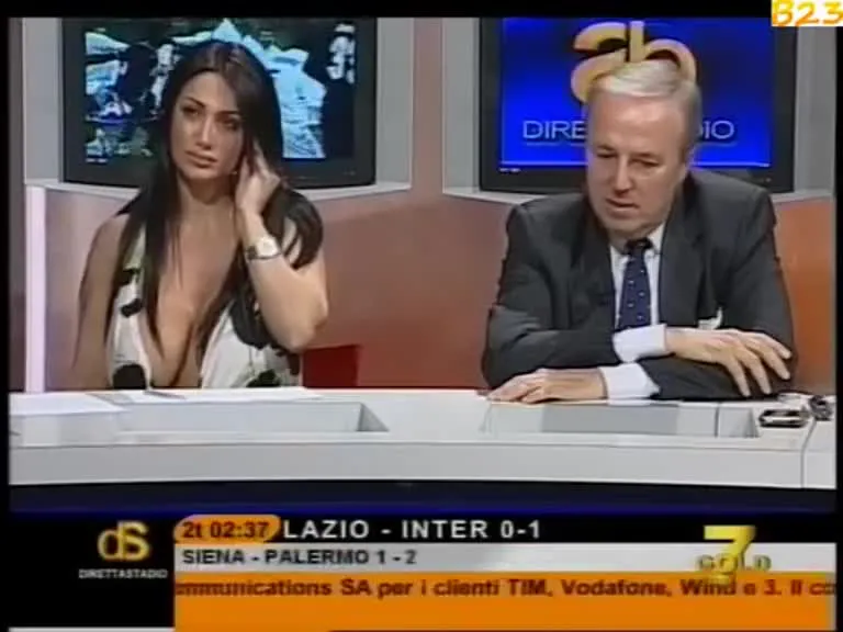 Busty female anchor exposes herself on the show (10:25)