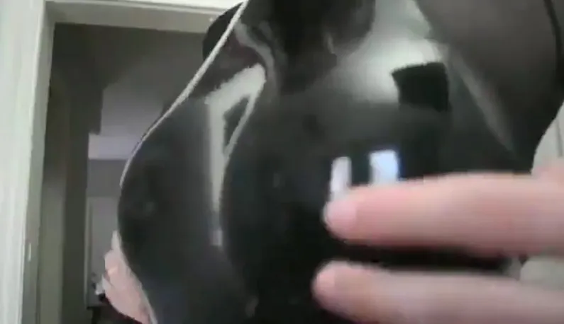 breasty weapon underneath the latex!!! Voluptuous, soft and bouncy!!! Makes you wanna take a bite!!!