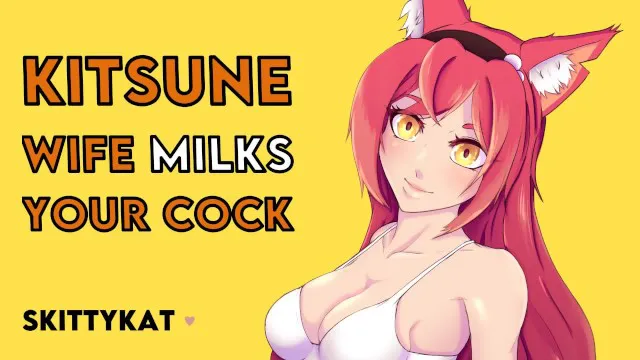 Kitsune Wifey Milks Your Cock [F4M] [Bent over Counter] [Pound my Tight Pussy] [Apron & Panties]