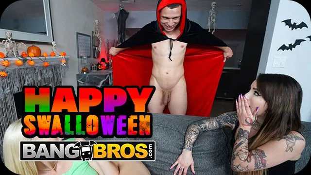 BANGBROS - Kay Lovely And Valerica Steele Summon Count Dickula For A Wild Halloween Threesome